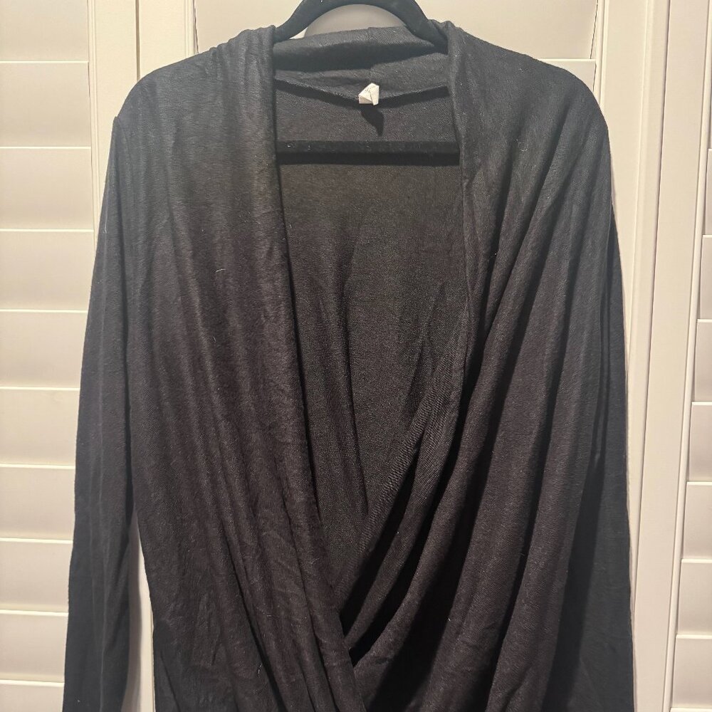 PinkBlush Black Cardigan Wrap Top